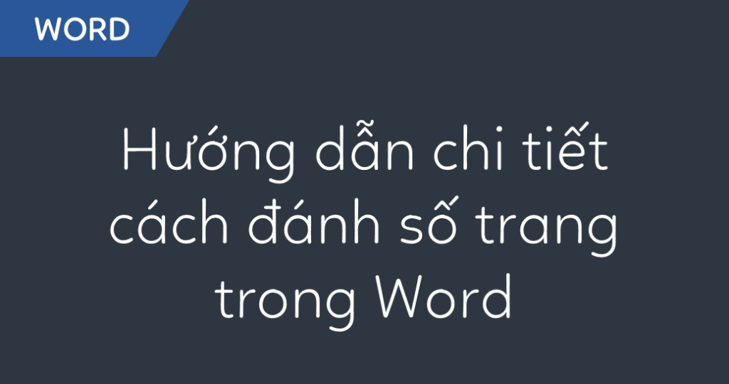 Cách đánh số trang trong word chi tiết nhất