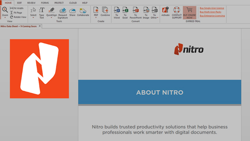 Phần mềm đọc pdf tốt nhất Nitro Reader