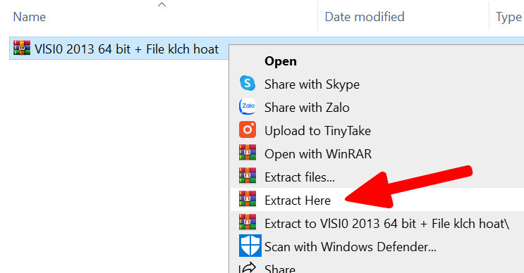 Giải nén file